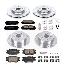 Load image into Gallery viewer, Power Stop K6480 Front and Rear Z23 Carbon Fiber Brake Pads with Drilled &amp; Slotted Brake Rotors Kit
