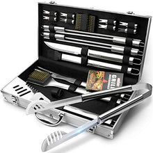Load image into Gallery viewer, GRILLART 19PCS Premium BBQ Tool Grilling Utensil Set Bundle with Safe Grill Brush and Scraper Bristle Free
