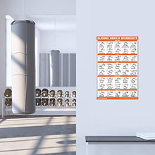 Load image into Gallery viewer, QuickFit 2 Pack - Sliding Bench Workouts &amp; Bodyweight Exercise Poster Set - Compatible with Total Gym &amp; Weider Ultimate Body Works (Laminated, 18" x 27")
