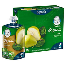 Load image into Gallery viewer, Gerber Purees Organic 2nd Foods Baby Food Fruit &amp; Veggie Variety Pack, 3.5 Ounces Each, 18 Count
