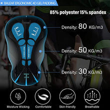 Load image into Gallery viewer, BALEAF Men's Bike Pants 4D Padded Cycling Tights 3/4 Capris Bicycle MTB Riding Leggings Pocket UPF50+, Grey Line L
