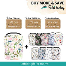 Load image into Gallery viewer, Pobi Baby Premium Multi-Use Cover - Nursing Cover, Baby Car Seat Covers, Shopping Cart, High Chair, and Breastfeeding Cover - Ultra-Soft, Stretchy, and Versatile Floral Scarf for Baby and Mom (Allure)
