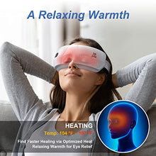 Load image into Gallery viewer, BOB AND BRAD Eye Massager with Heat, Smart Eye Massage with White Noise Music, Rechargeable Temple Eye Mask for Relax Eye Strain Dry Eye Dark Circles, Electric Face Massager Improve Sleep, Ideal Gifts
