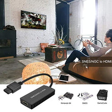 Load image into Gallery viewer, HDMI Converter for SNES &amp; SFC/NGC Console,SNES to HDMI Converter,Support HDMI 4:3/16:9 Switch can be Adjusted Support N64 /NGC/SNES
