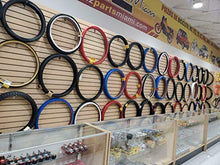 Load image into Gallery viewer, MZ PARTS MIAMI 20x2.125 Tires Bicycle (57-406) Two BMX Street Bicycle Tires (RED)
