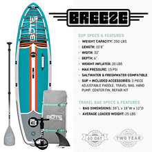Load image into Gallery viewer, BOTE Breeze Aero Inflatable Stand Up Paddle Board, SUP with Accessories | Pump, Paddle, Fin &amp; Travel Bag (Native Eclipse, 10'8")
