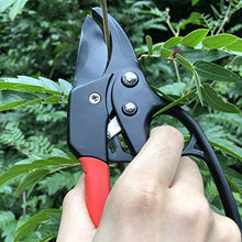 Load image into Gallery viewer, gonicc 8" Professional Ratchet Anvil Pruning Shears (GPPS-1011), Ratcheting Mechanism, Anvil Groove Design, Reinforced Design Handle, Garden Shears Clippers, Anvil Pruner, Hand Tools Scissors Loppers
