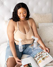 Load image into Gallery viewer, Sublime Busty Hands Free Pumping Bra | Patented All-in-One Pumping &amp; Nursing Bra with EasyClip for F, G, H, I Cup (Beige, XXX-Large-Busty)
