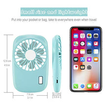 Load image into Gallery viewer, Aluan Handheld Fan Mini Fan Powerful Small Personal Portable Fan Speed Adjustable USB Rechargeable Eyelash Fan for Kids Girls Woman Man Home Office Outdoor Travel
