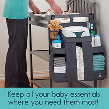 Load image into Gallery viewer, hiccapop Nursery Organizer and Baby Diaper Caddy | Hanging Diaper Organization Storage for Baby Essentials | Hang on Crib, Changing Table or Wall
