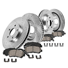 Load image into Gallery viewer, Callahan CDS04331 FRONT 345mm + REAR 330mm D/S 5 Lug [4] Rotors + Brake Pads + Clips + Sensors

