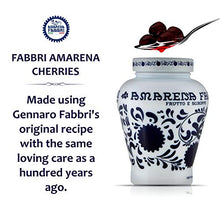Load image into Gallery viewer, Fabbri Amarena Cherries from Italy Candied in Rich Amarena Syrup - Italian Specialty Stemless Wild Cherries for Sweet and Savory Dishes, Cheeses, Desserts, and Cocktails, 21oz
