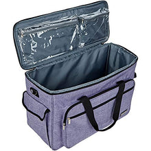 Load image into Gallery viewer, HOMEST Sewing and Embroidery Machine Carrying Case, Universal Tote Bag with Shoulder Strap for Brother SE600, PE535, Multifunctional - Large Capacity, Purple
