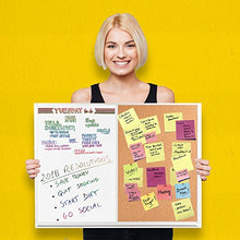 Load image into Gallery viewer, White Board and Cork Board Combination (18 x 24") Magnetic Bulletin Combo Board for Home or Office, Use as Vision or Message Board, Wall Mounted Memo Board, Dry Erase Markers

