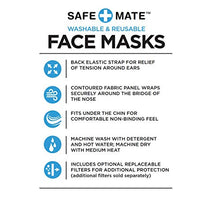 Load image into Gallery viewer, Safe+Mate x Case-Mate - Cloth Face Mask - Washable &amp; Reusable - Adult S/M - Cotton - with Filter - 3 Pack - Black/Navy/Gray (SM043264)
