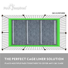 Load image into Gallery viewer, Paw Inspired Disposable Guinea Pig Cage Liners | Bamboo Charcoal Odor Controlling | Super Absorbent Liners Pee Pads for Ferrets, Rabbits, Hamsters, and Small Animals (17” x 27” (C&amp;C 2 x 1), 8 Count)
