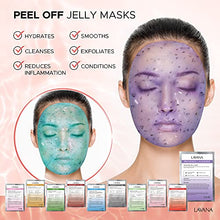 Load image into Gallery viewer, YouGlow 10 Jelly Face Mask Peel Off Face Treatment - 24K Gold, Antioxidant Goji Berry, Bulgarian Rose, Plla Infusion, Bamboo Charcoal, Lavender, Kiwi Fruit, Hyaluronic Acid, Tea Tree, Himalayan Salt
