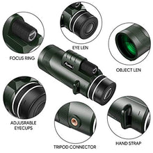 Load image into Gallery viewer, Pankoo 40x60 Monocular Telescopes High Power Prism Monocular HD Dual Focus Scope for Bird Watching Wildlife Traveling Concert Sports Game with Phone Adapter&amp;Tripod
