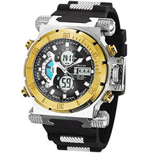 Load image into Gallery viewer, SIBOSUN Sport Watch Digital Wrist Large Face Waterproof Military LED Stopwatch SIBOSUN Men Japanese Quartz Alarm Date Gold
