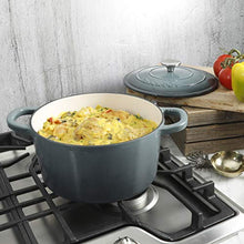 Load image into Gallery viewer, Crock Pot Artisan 5 Quart Enameled Cast Iron Round Dutch Oven, Slate Gray
