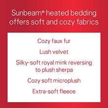 Load image into Gallery viewer, Sunbeam Faux Fur Throw Heated Blanket, White and Grey
