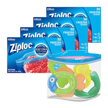 Load image into Gallery viewer, Ziploc Quart Food Storage Freezer Bags, Grip 'n Seal Technology for Easier Grip, Open, and Close, 30 Count, Pack of 4 (120 Total Bags)
