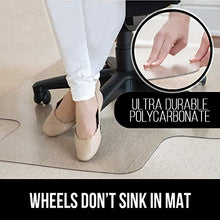 Load image into Gallery viewer, Gorilla Grip Premium Polycarbonate Studded Chair Mat for Carpeted Floor, 48x36, Heavy Duty, Easy Glide Transparent Mats for Chairs, Good for Desks, Office and Home, Protects Floors, with Lip, Clear
