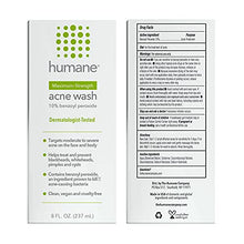 Load image into Gallery viewer, Humane Maximum-Strength Acne Wash - 10% Benzoyl Peroxide Acne Treatment for Face, Skin, Butt, Back and Body - 8 Fl Oz - Dermatologist-Tested Non-Foaming Cleanser - Vegan, Cruelty-Free

