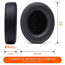 Load image into Gallery viewer, WC Wicked Cushions Replacement Ear Pads for Beats Studio 2 &amp; 3 (B0501, B0500) Wired &amp; Wireless | Does NOT Fit Beats Solo | Softer PU Leather, Enhanced Foam &amp; Stronger Adhesive | Black
