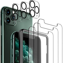 Load image into Gallery viewer, [6 Pack] TQLGY 3 Pack Camera Lens Protector and 3 Pack Screen Protector for iPhone 11 Pro Max 6.5 inch 9H Hardness Tempered Glass, [HD Clear] [Anti-Scratch] [Bubble Free] [Easy Installation Tool]
