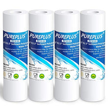 Load image into Gallery viewer, 10" x 2.5" 5 Micron Whole House Sediment &amp; String Wound &amp; 1 Micron CTO Carbon Water Filter Cartridge Replacement for Any 10 inch RO Unit, Countertop Water Filter System, for City &amp; Well Water, 4Combo
