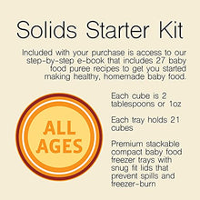 Load image into Gallery viewer, Mumi&amp;Bubi Solids Starter Kit, Two Reusable Baby Food Freezer Storage Trays - Perfect Container for Homemade Baby Food - Each Tray has 21 x 1 oz Cubes, 42 oz Total Capacity
