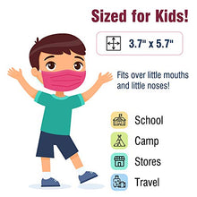 Load image into Gallery viewer, WeCare Individually Wrapped Kids Face Masks - 50 Pack - Soft on Skin - Disposable, 3 Ply - 5.7" x 3.7" Children's Size - 3 Layer Protectors with Elastic Earloops - Latex Free - Pink
