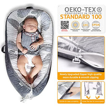 Load image into Gallery viewer, Mamibaby Baby Lounger Baby Nest Co-Sleeping for Baby, Ultra Soft &amp; Breathable Fiberfill Portable Adjustable Newborn Lounger Crib Bassinet | Newborn Shower Gift Essential (Leaves Pattern)

