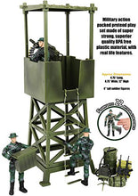 Load image into Gallery viewer, Click N' Play Military Lookout Watch Tower 16 Piece Play Set with Accessories. , Green
