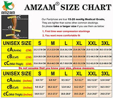 Load image into Gallery viewer, AMZAM® Compression Pantyhose for Women &amp; Men, Footless, Opaque, Firm Support 15-20mmHg Graduated Compression Stockings, Help Relieve Swelling Edema Varicose Veins, Nursing, Black L
