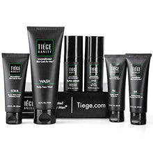 Load image into Gallery viewer, Tiege Hanley Men’s Skin Care System - Level 3 | Mens Routine Product Set: Face Wash, Anti Aging Serum, Day &amp; Night Moisturizer, Exfoliating Scrub &amp; Eye Cream | Tighten &amp; Hydrate Your Best Looking Skin
