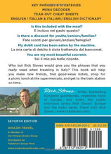 Load image into Gallery viewer, Rick Steves' Italian Phrase Book &amp; Dictionary
