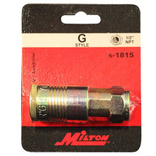 Load image into Gallery viewer, Milton S-1815 1/2" FNPT G Style Coupler
