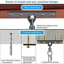 Load image into Gallery viewer, Dolibest Heavy Duty Swing Hanger, Swing Set Accessorie with Carabiner for Indoor Outdoor Playground, Porch Swing Hanging Kit for Wooden and Concrete Set with 4 Wood Screws and 4 Expansion Bolts, 900LB
