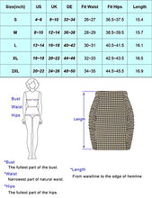 Load image into Gallery viewer, Plus Size Plaid Skirts for Women High Waist Checkered Mini Bodycon Pencil Skirts(Gray White,XL)
