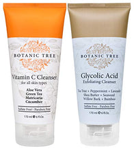 Load image into Gallery viewer, Botanic Tree Glycolic Acid Face Wash-Facial Exfoliating Cleanser w/ 10% Glycolic Acid-Acne Facial Wash For a Deep Clean-Anti Aging AHA Peel for Acne, Wrinkle Reduction-Natural Skin Facewash Scrub for Cystic Acne-6 Oz
