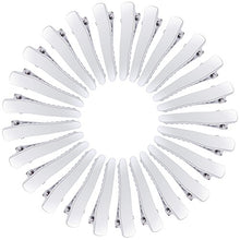 Load image into Gallery viewer, BronaGrand 100pcs 1.38inch Stylish Teeth Bows Hair Clips Prong Curl Clips Hairdressing Salon Hair Grip Silver Color
