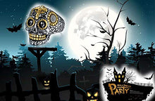 Load image into Gallery viewer, XIEXIELA Sugar Skull Rings Stainless Steel Day of the Dead Gothic Cross Flower Cool Mens Jewelry Halloween Size 9

