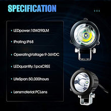 Load image into Gallery viewer, 4WDKING 2 Inch LED Round Light, 20W Spot Driving Light Waterproof Off Road Ditch Light Work Lamp for Motorcycle ATV UTV Dirt Bike 4x4 Pickup Truck Boat Trailer, Pack of 2 Pcs
