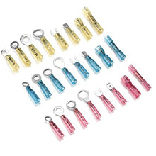 Load image into Gallery viewer, 580 PCS Heat Shrink Wire Connectors, Sopoby Electrical Terminals Kit Marine Automotive Crimp Connector Assortment, Ring Fork Spade Butt Splices
