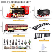 Load image into Gallery viewer, SNAEN Train Sets w/ Steam Locomotive Engine, Cargo Car and Tracks, Battery Powered Play Set Toy w/ Smoke, Light &amp; Sounds, for Kids, Boys &amp; Girls 3 4 5 6 7 Years Old
