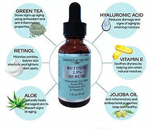 Load image into Gallery viewer, RETINOL 2.5% Serum, High Strength - Professional Anti- Aging Formula With Hyaluronic Acid and Vitamin E by Essence of Arcadia, Minimize Wrinkles, Fade Dark Spots
