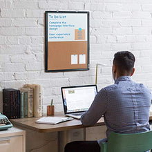 Load image into Gallery viewer, Combination White Board &amp; Bulletin Cork Board 24 x 18 Whiteboard Magnetic, Combo Dry Erase Board with Black Aluminum Frame Hanging Message Board Wall Mounted for Homeschooling, Office, Classroom
