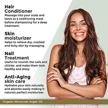 Load image into Gallery viewer, VoilaVe USDA and ECOCERT Pure Organic Moroccan Argan Oil for Skin, Nails &amp; Hair Growth, Anti-Aging Face Moisturizer, Cold Pressed, Hair Moisturizer, Rich in Vitamin E &amp; Carotenes, 4 fl oz
